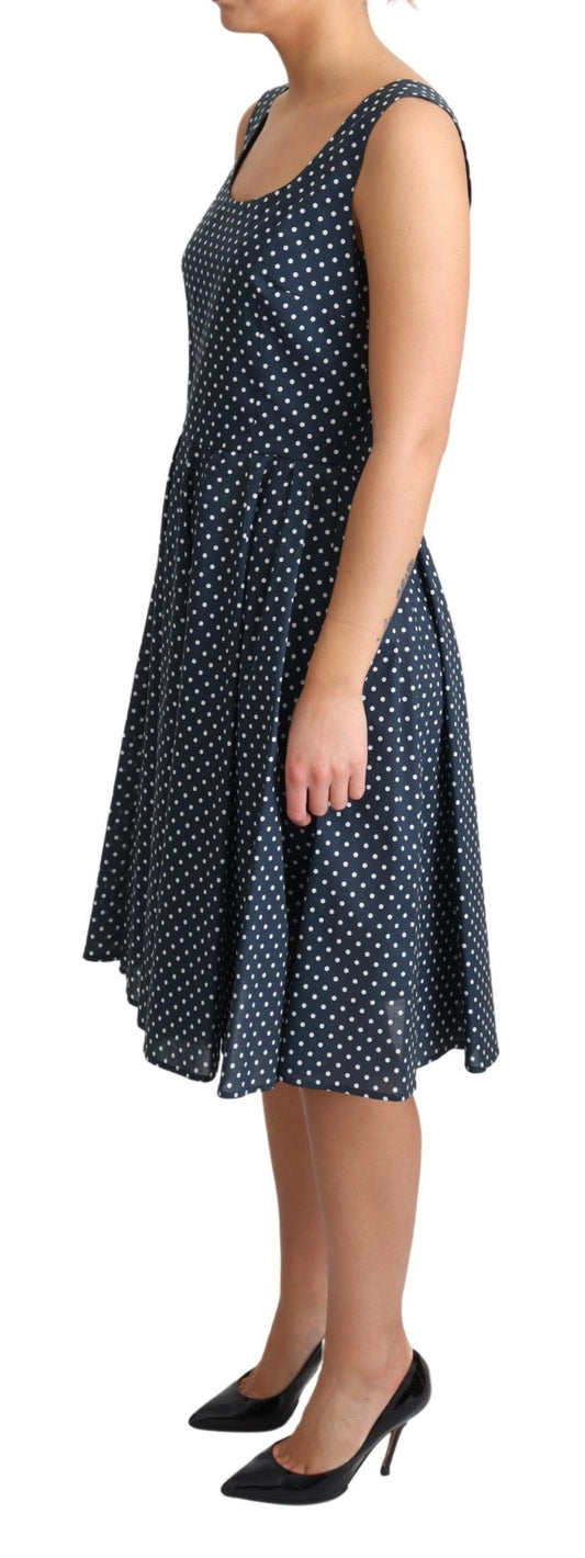 Dolce & Gabbana Polka Dot Sleeveless A-Line Dress