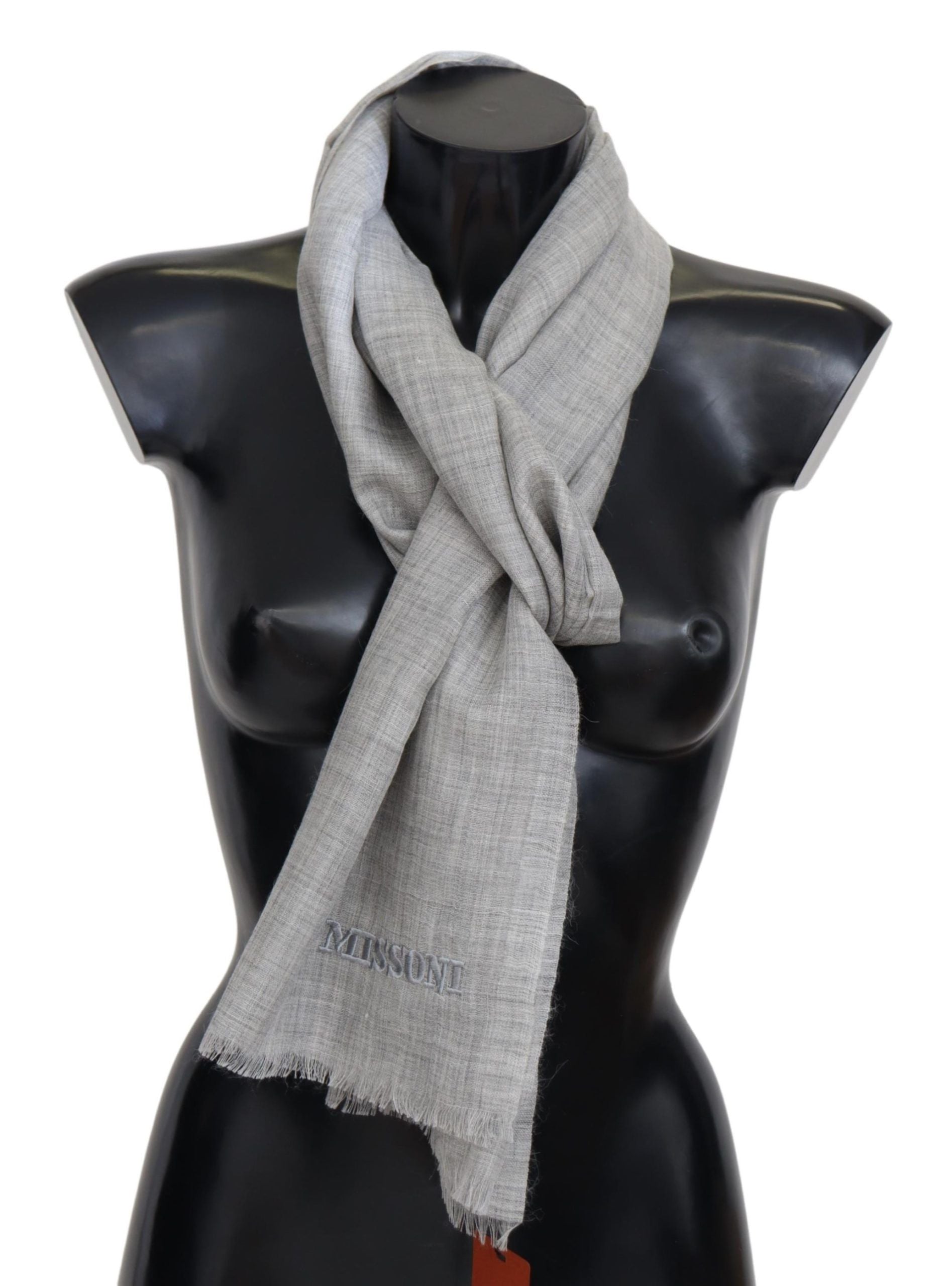 Missoni Elegant Beige Wool Silk Unisex Scarf