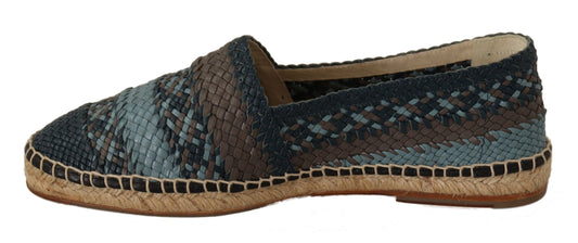 Dolce & Gabbana Elegant Woven Leather Espadrilles