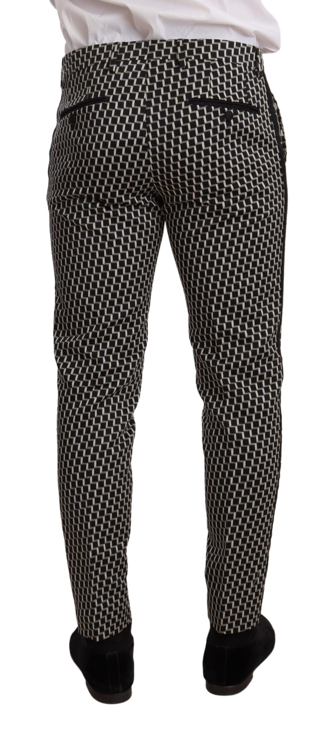 Dolce & Gabbana Black White Check 3 Piece Set MARTINI Suit