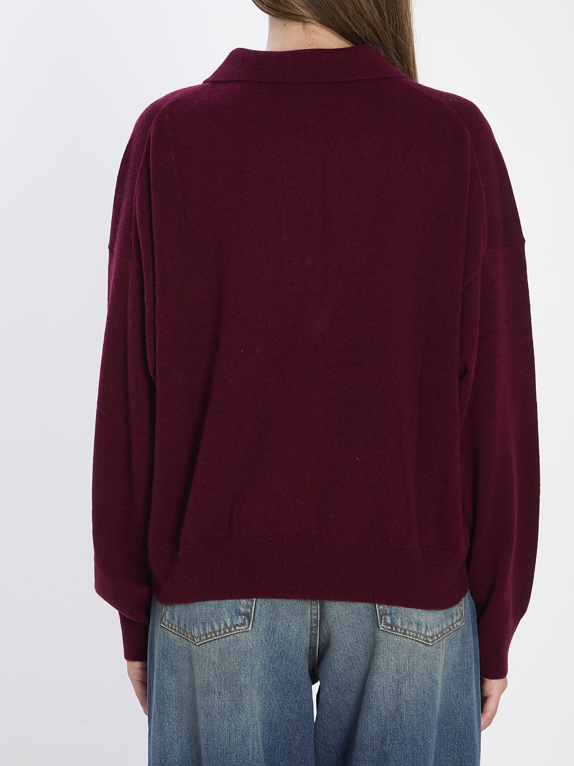 Wool and cashmere polo shirt