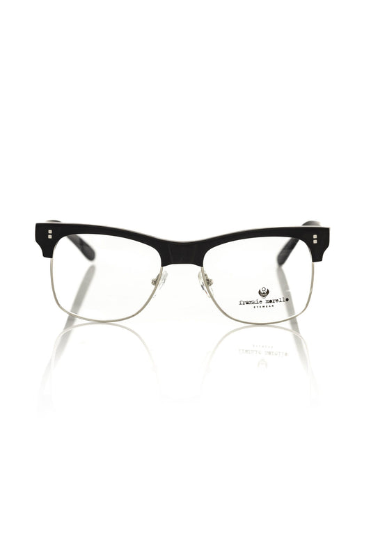 Frankie Morello Black Metallic Men's Eyeglass Frame