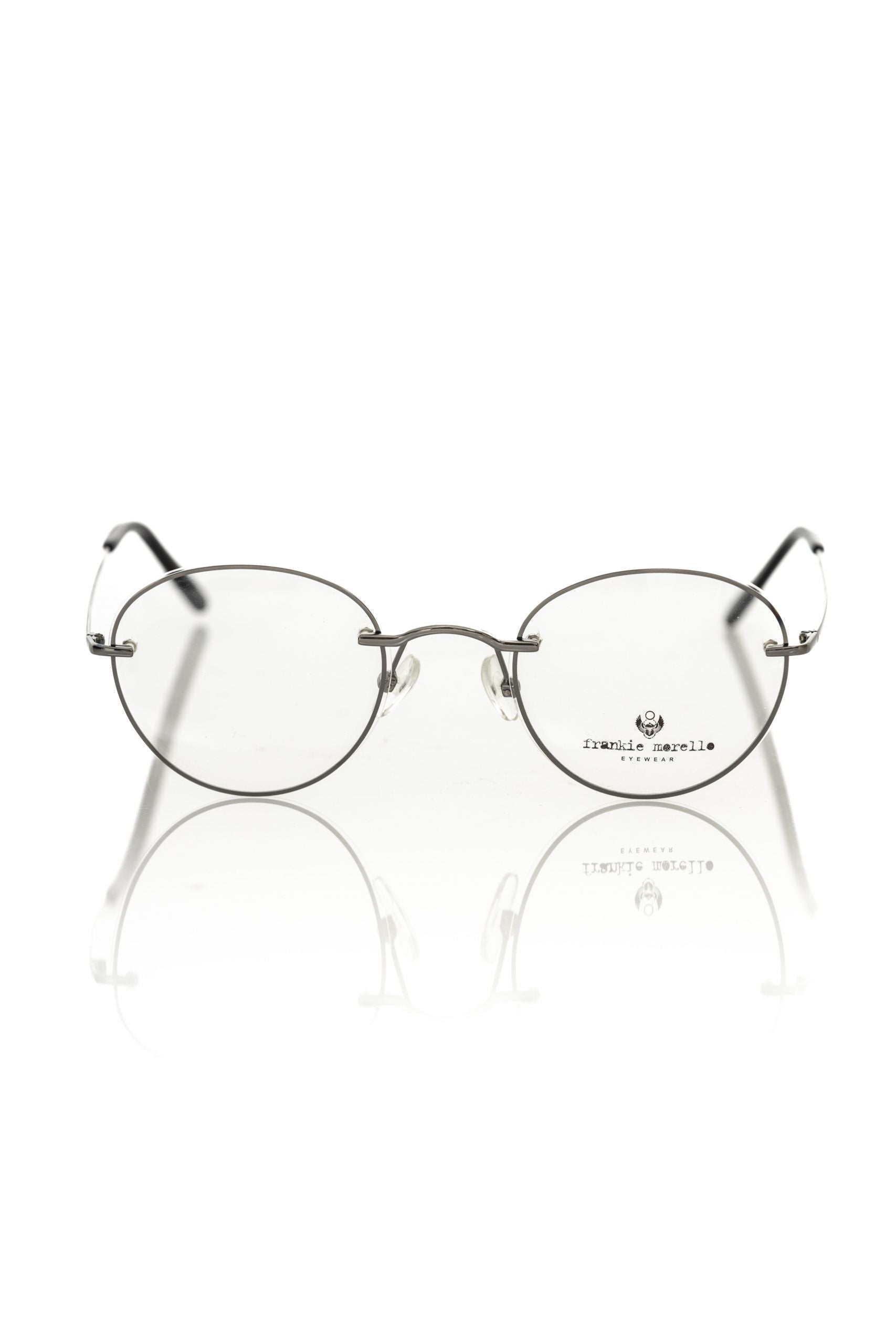Frankie Morello Gray Metallic Men's Eyeglass Frame