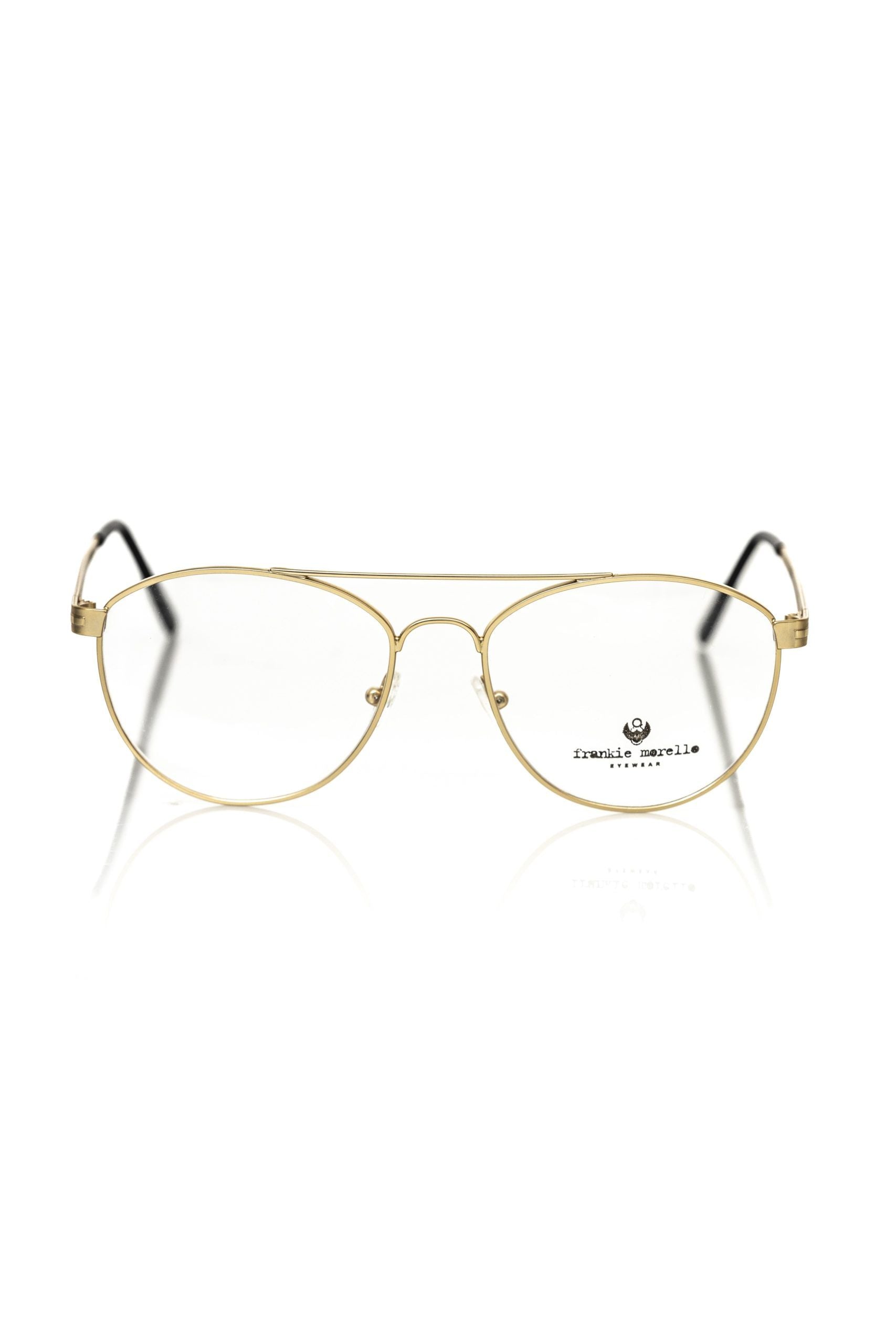 Frankie Morello Gold Metallic Men's Frame Aviator Eyeglasses