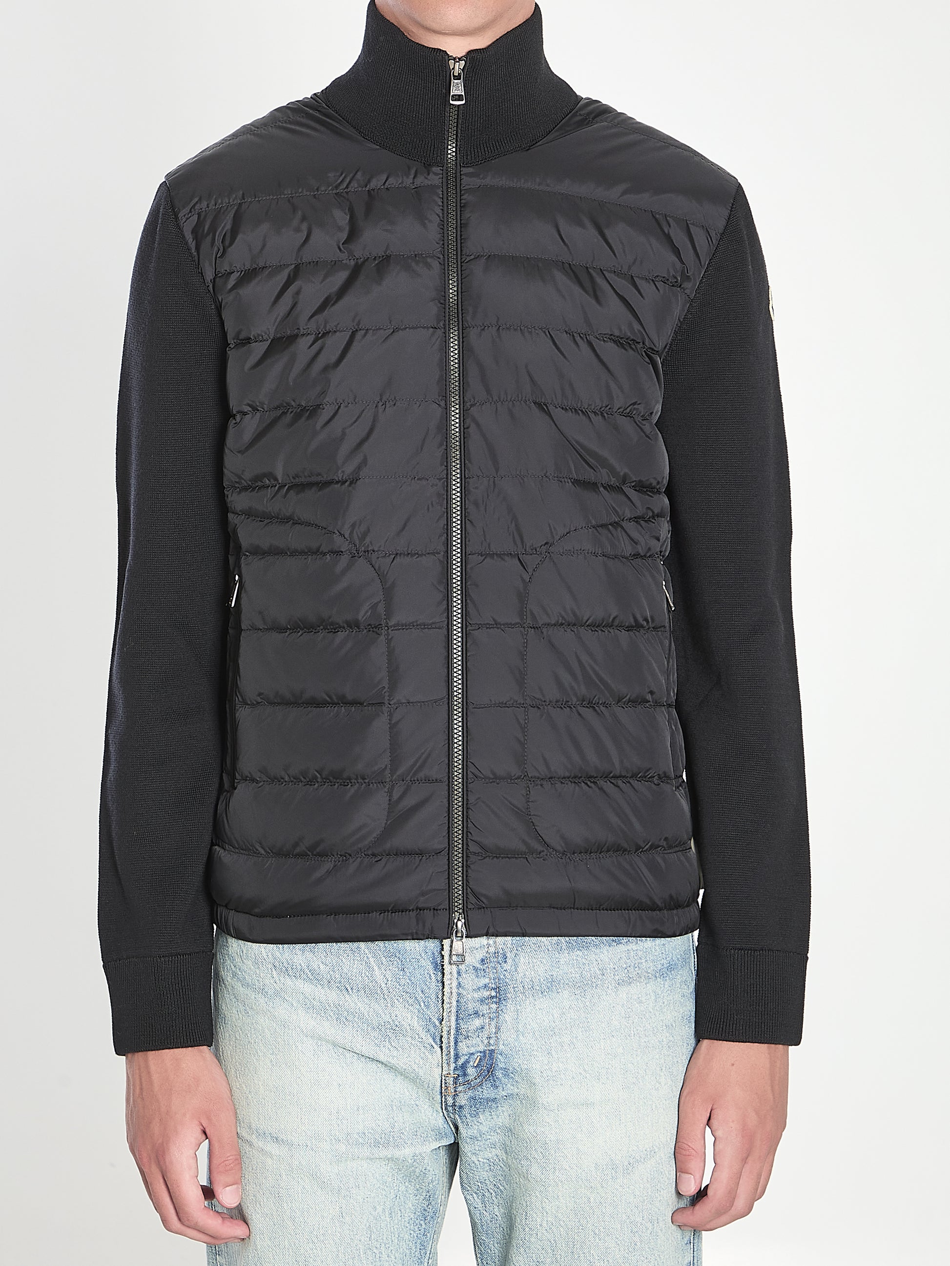 Padded cardigan with zip