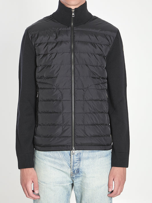 Padded cardigan with zip