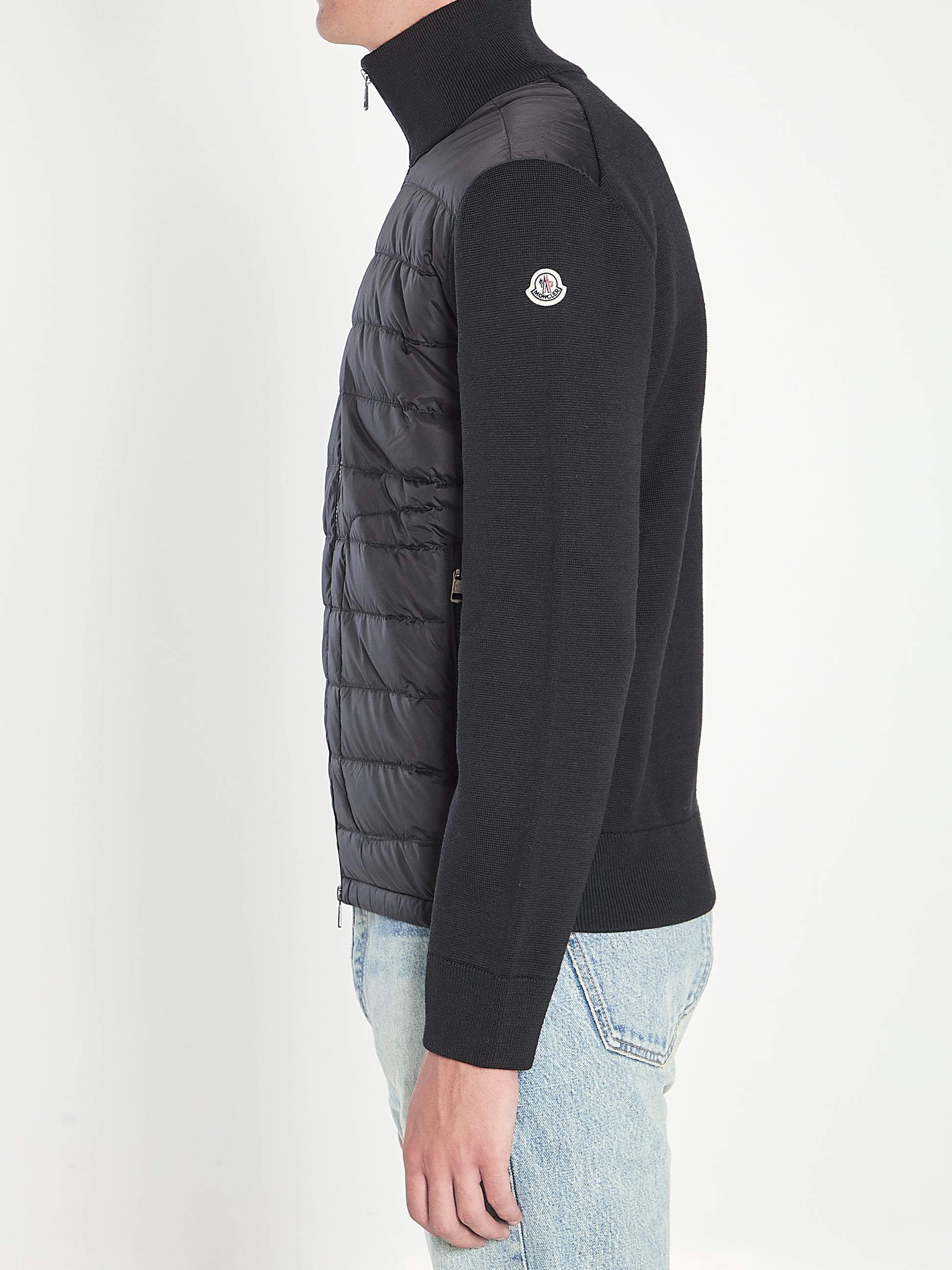 Padded cardigan with zip