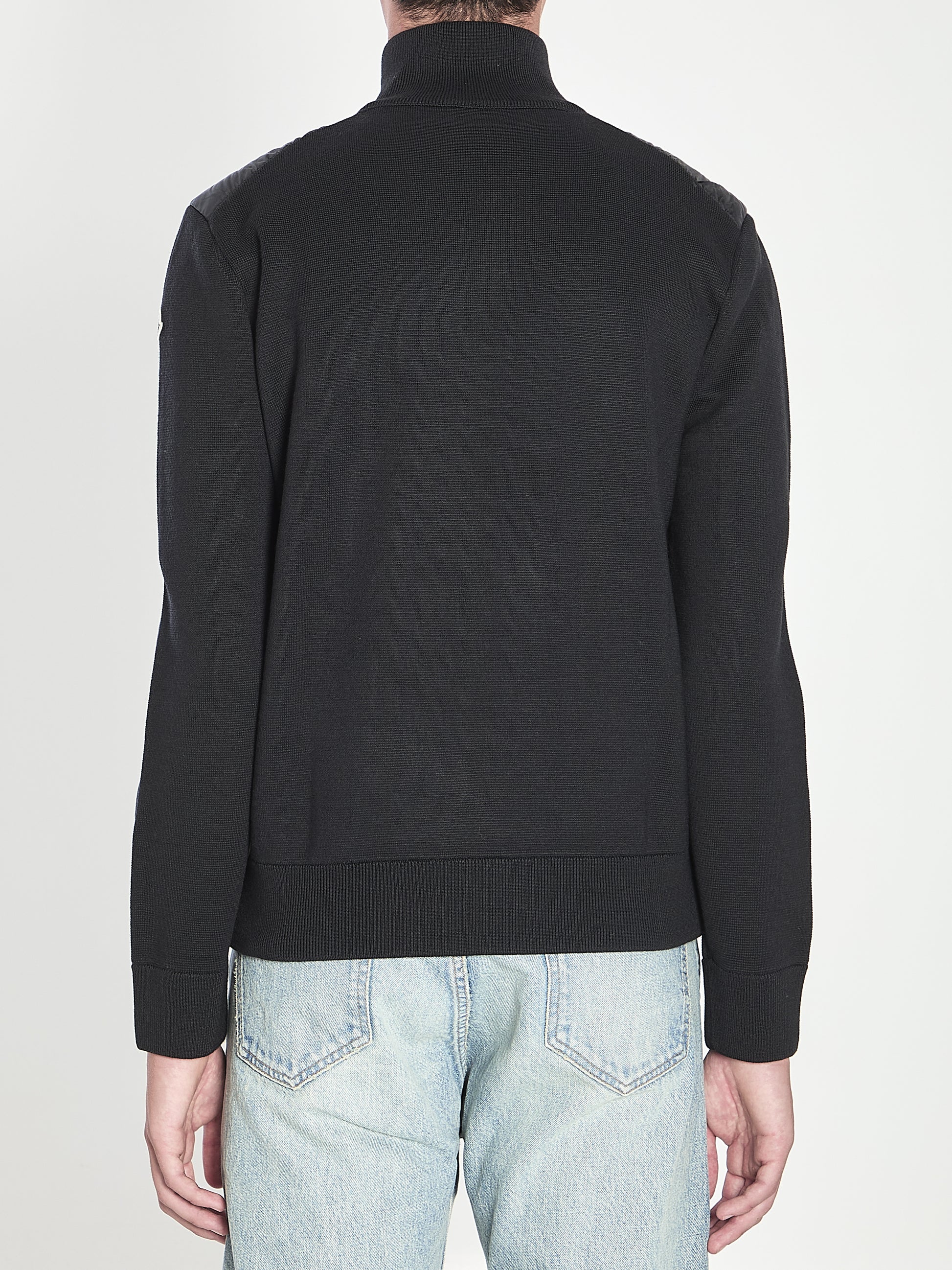 Padded cardigan with zip