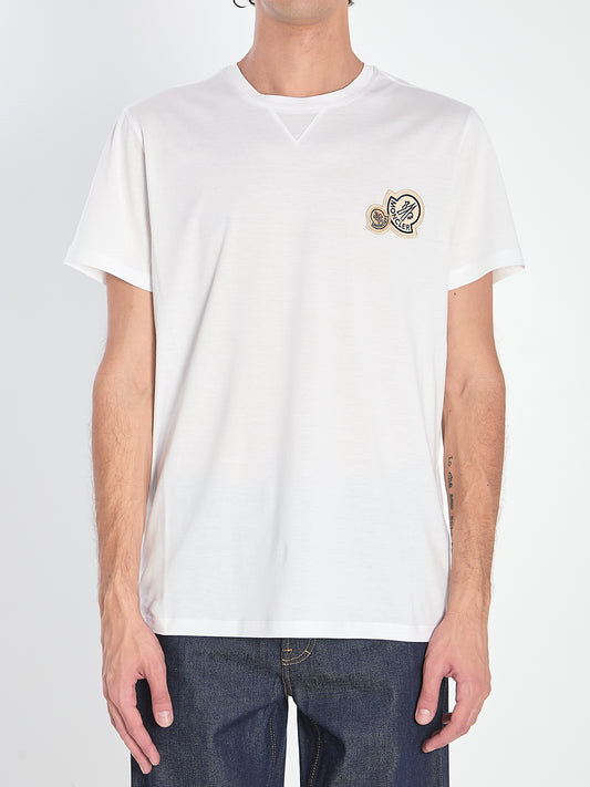 T-shirt with double logo patches