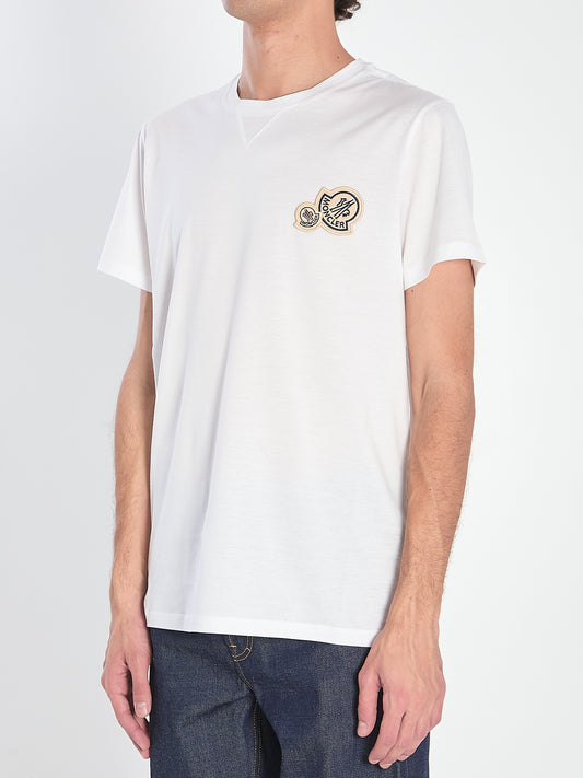 T-shirt with double logo patches