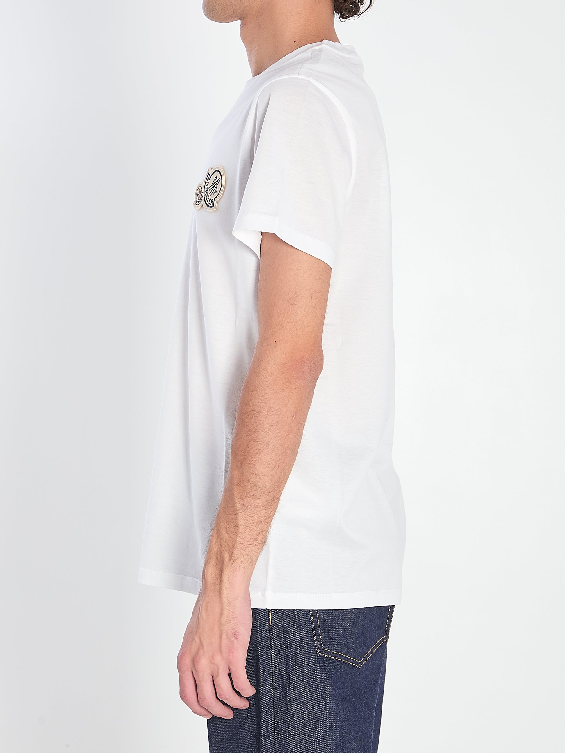 T-shirt with double logo patches