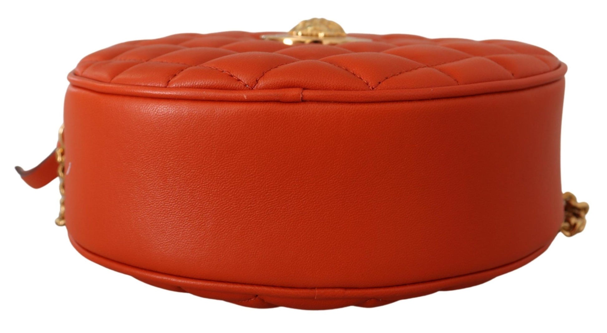 Versace Elegant Round Nappa Leather Crossbody Bag - Qutton