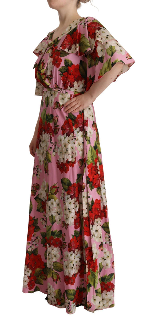 Dolce & Gabbana Enchanting Floral Silk Maxi Dress