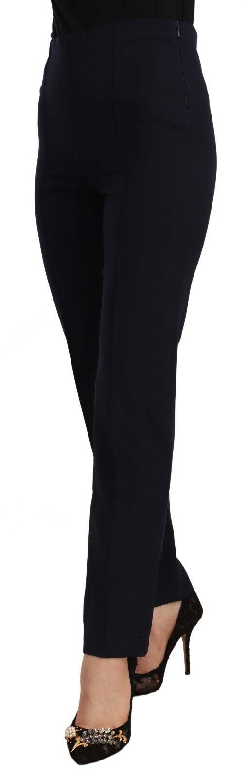 AGLINI Sleek High Waist Straight Cut Pants