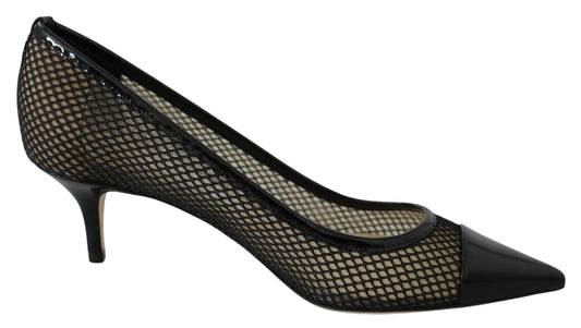 Jimmy Choo Chic Patent Mesh Pointed Pumps