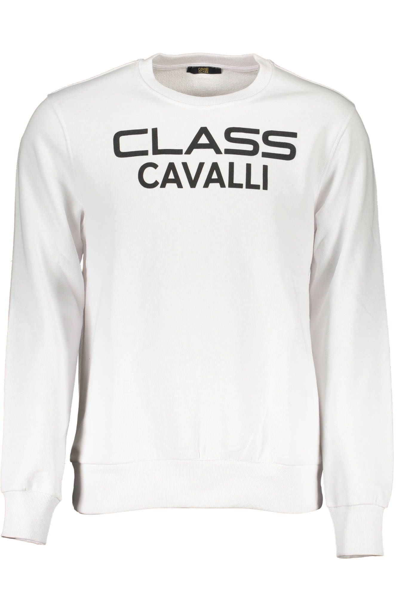 Cavalli Class Bianco Cotton Men Sweatshirt