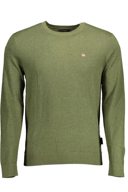 Napapijri Green Cotton Men Sweater