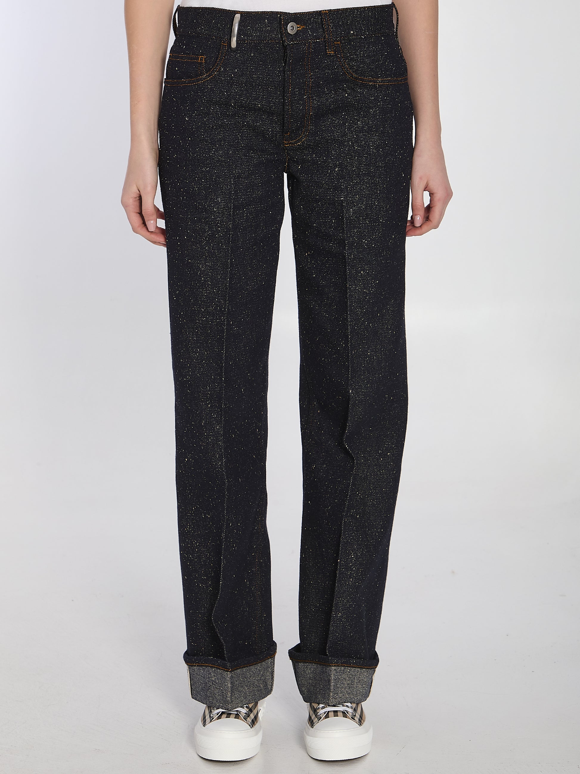 Indigo straight jeans