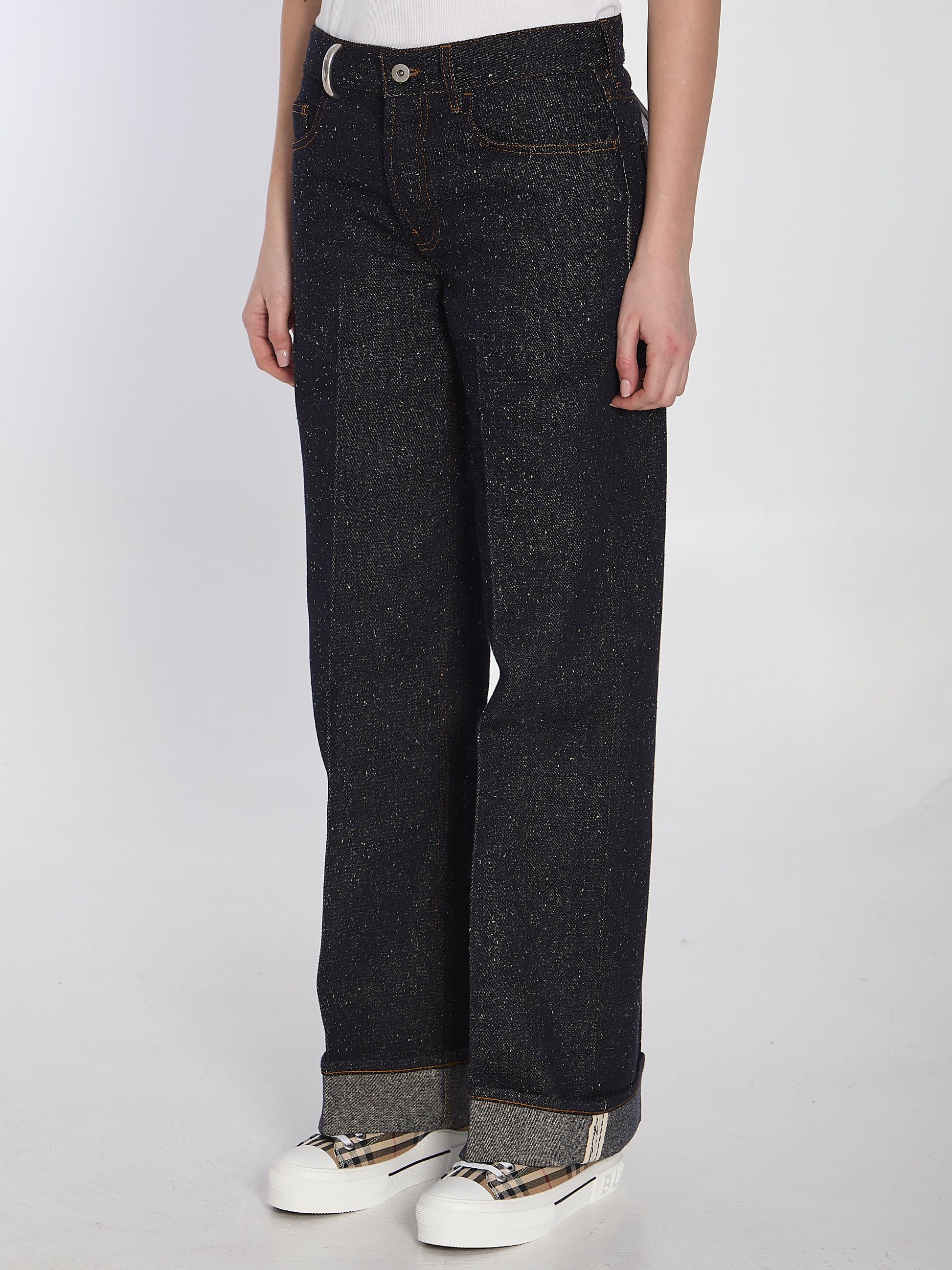 Indigo straight jeans