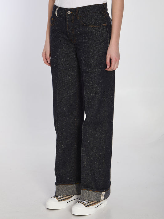 Indigo straight jeans