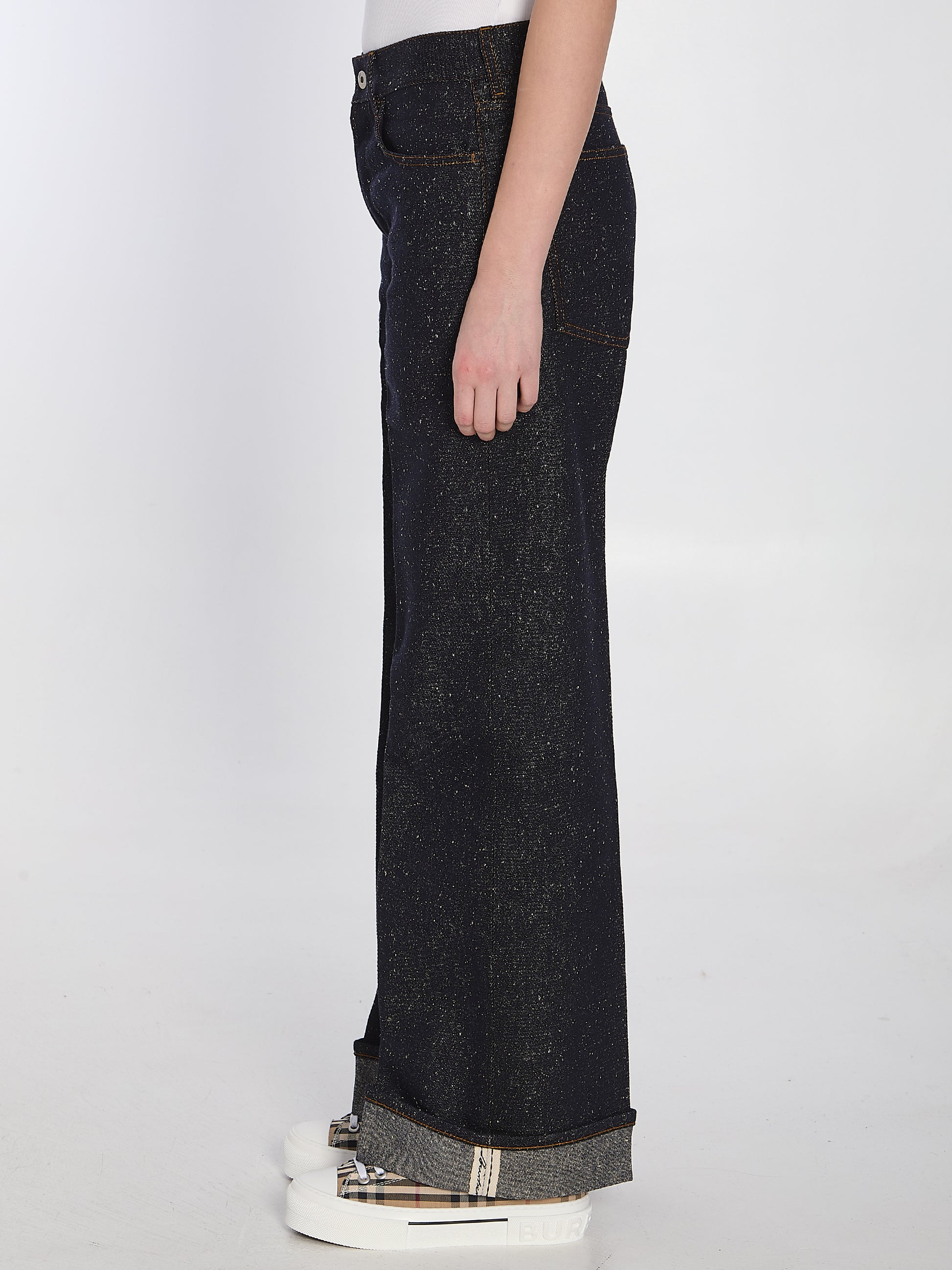 Indigo straight jeans