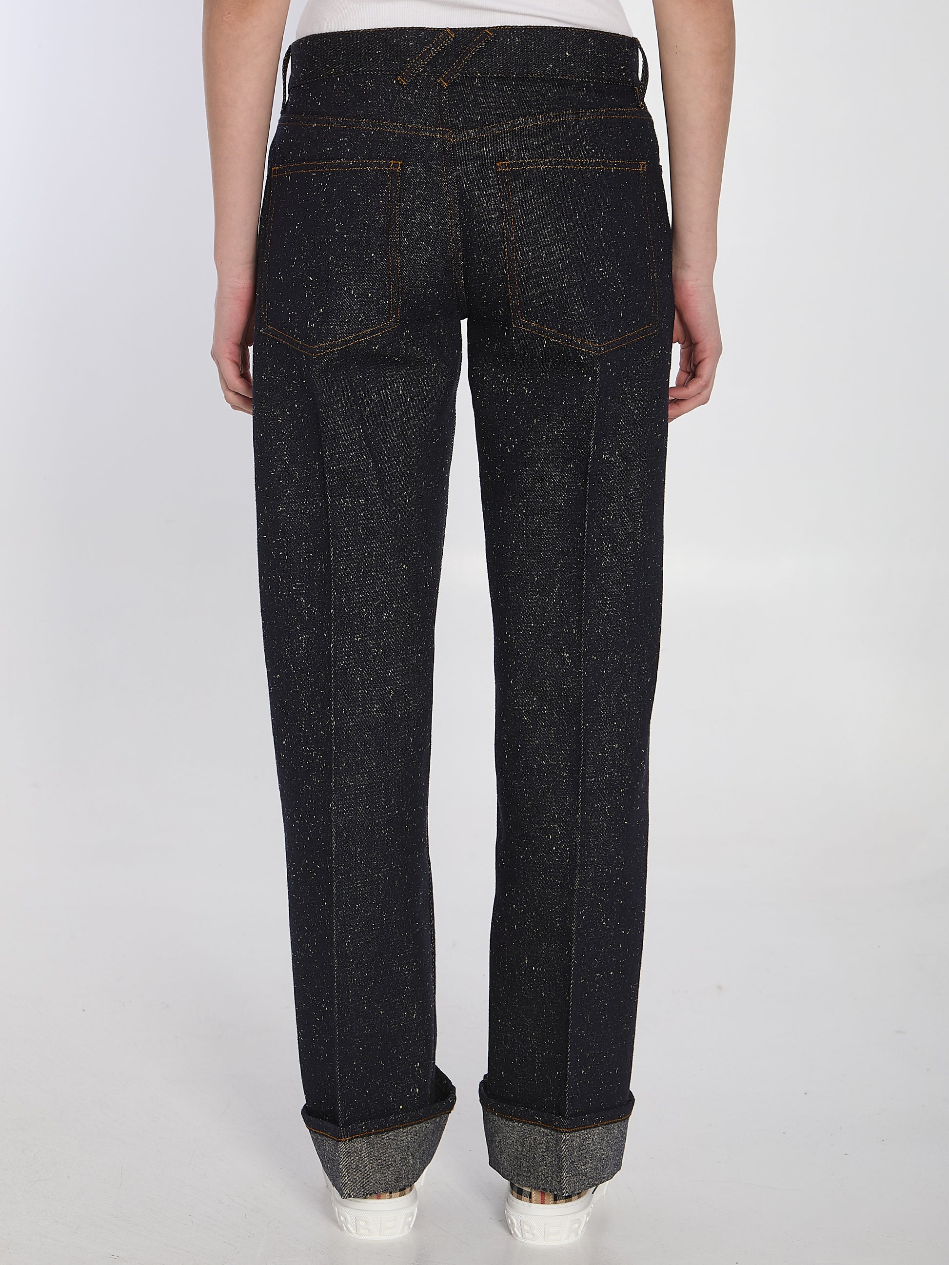 Indigo straight jeans