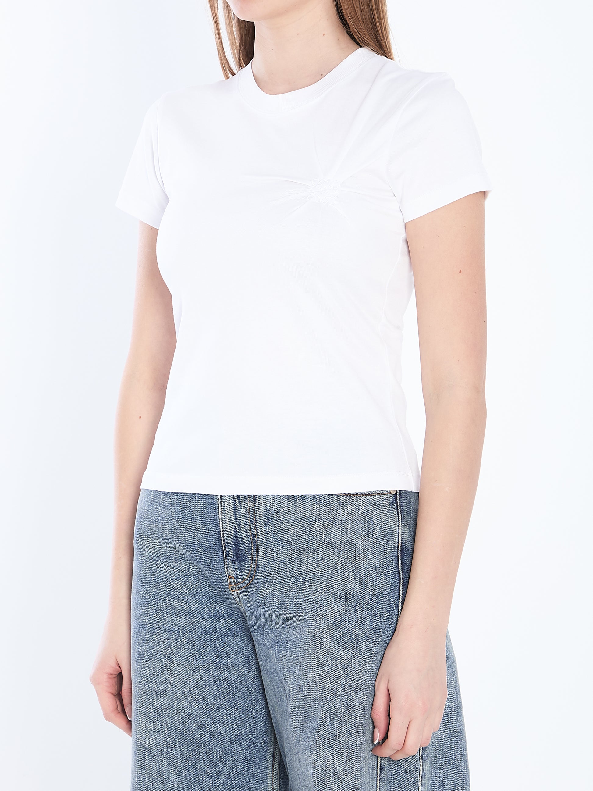 Draped t-shirt shortsleeves casual