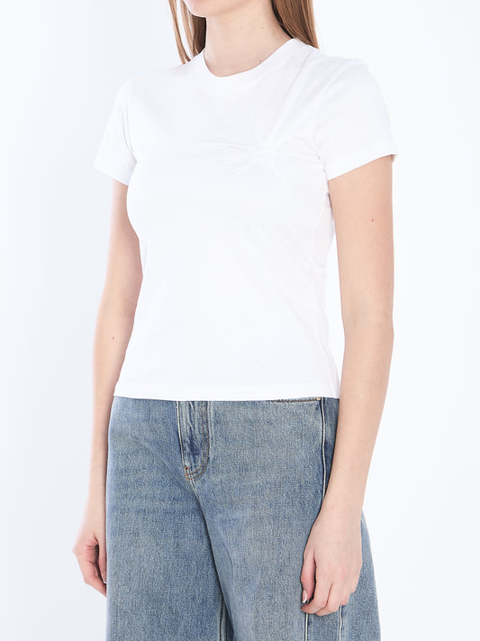 Draped t-shirt shortsleeves casual