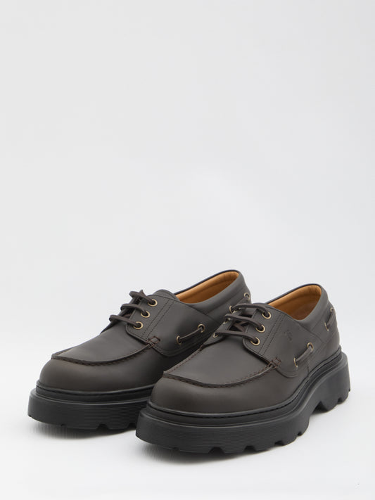 Tank tread boat loafer