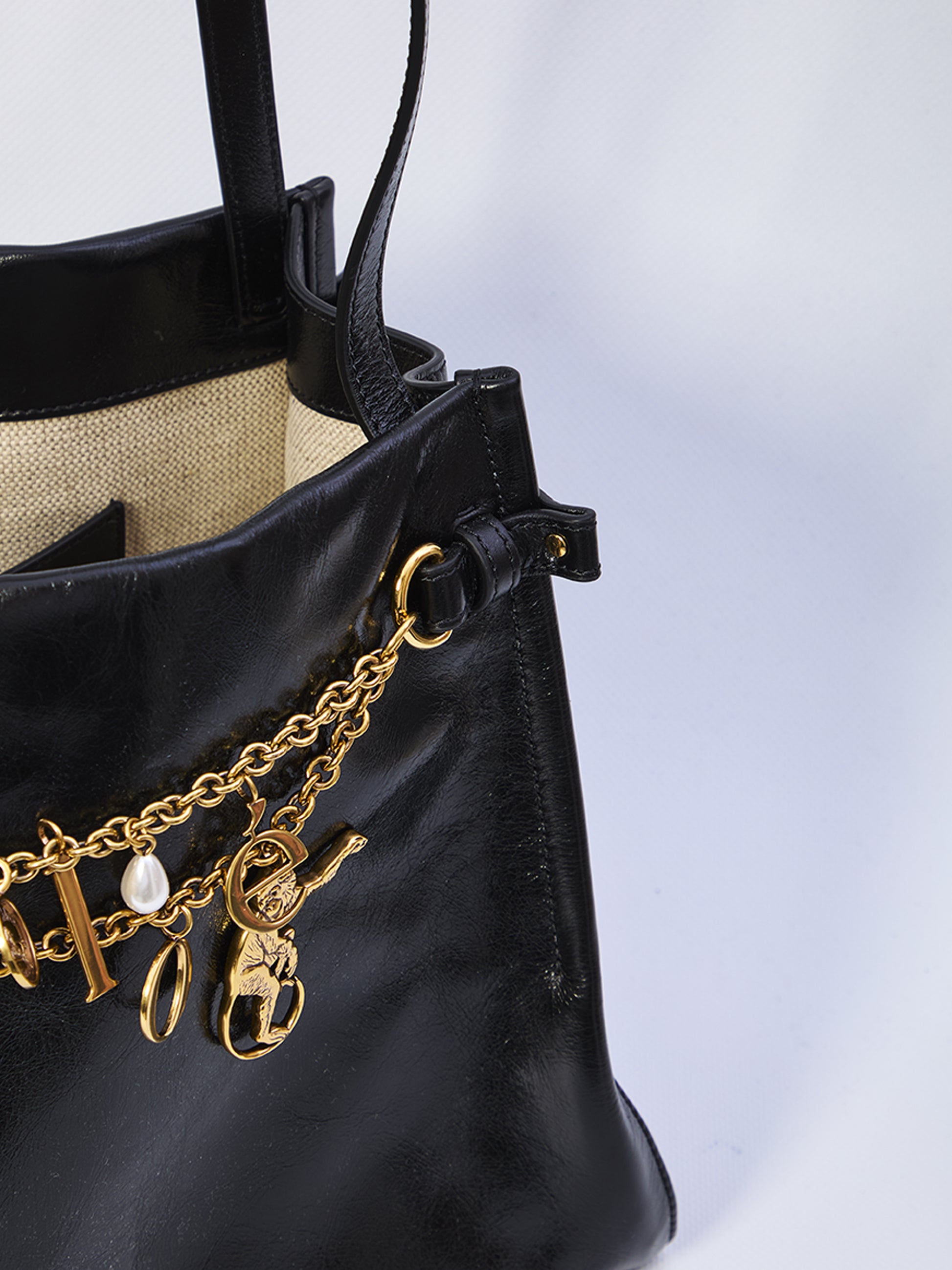 Shoulder Bag with Charms