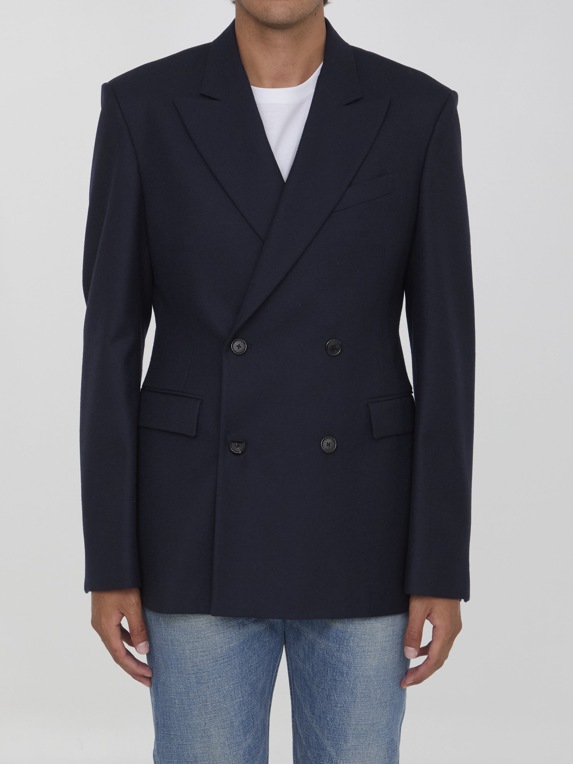 Wool double-breasted jacket