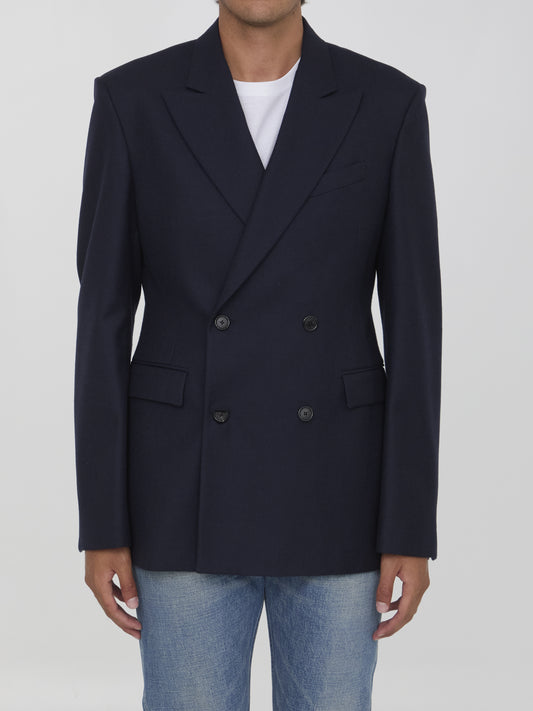 Wool double-breasted jacket