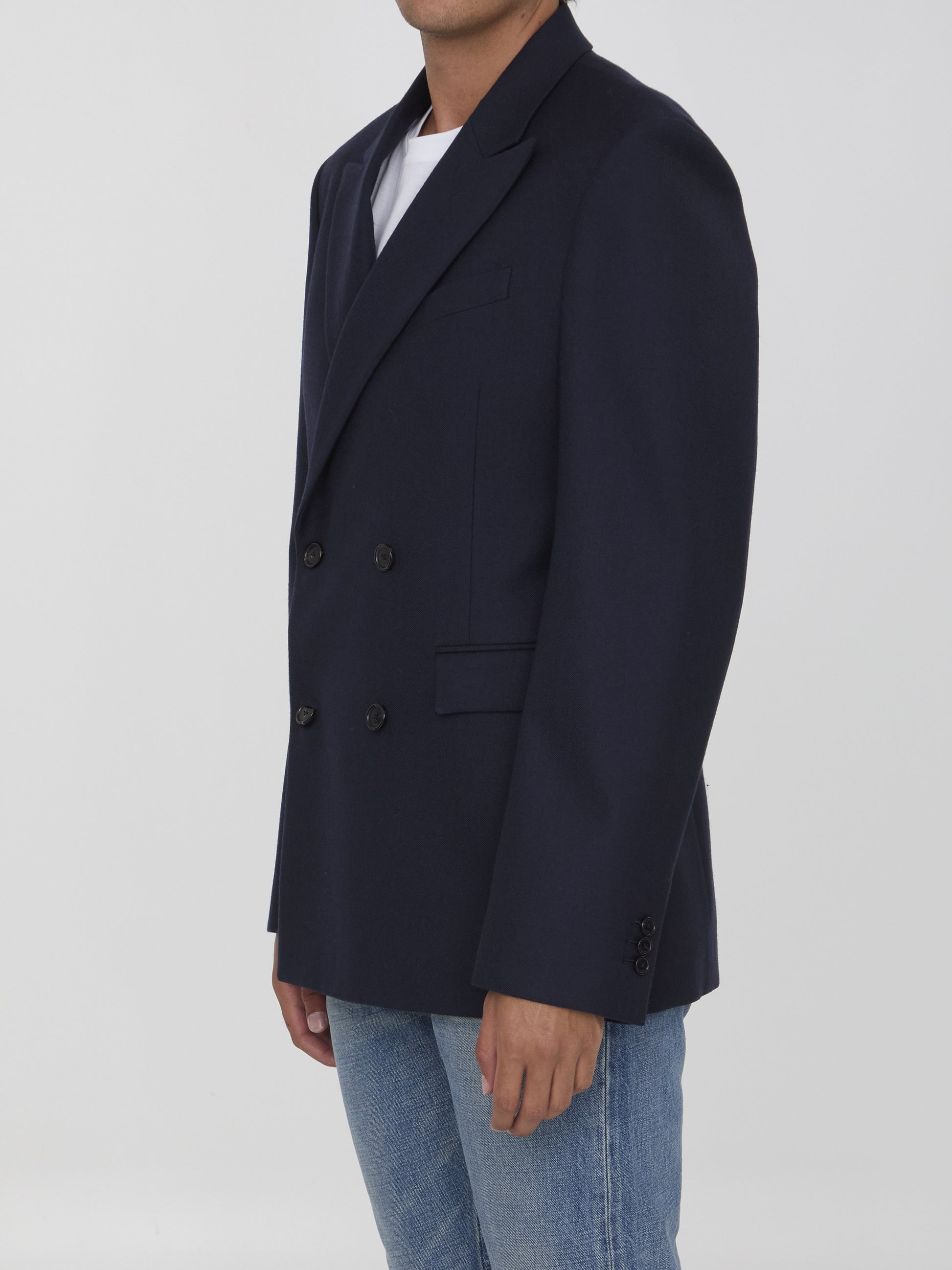 Wool double-breasted jacket