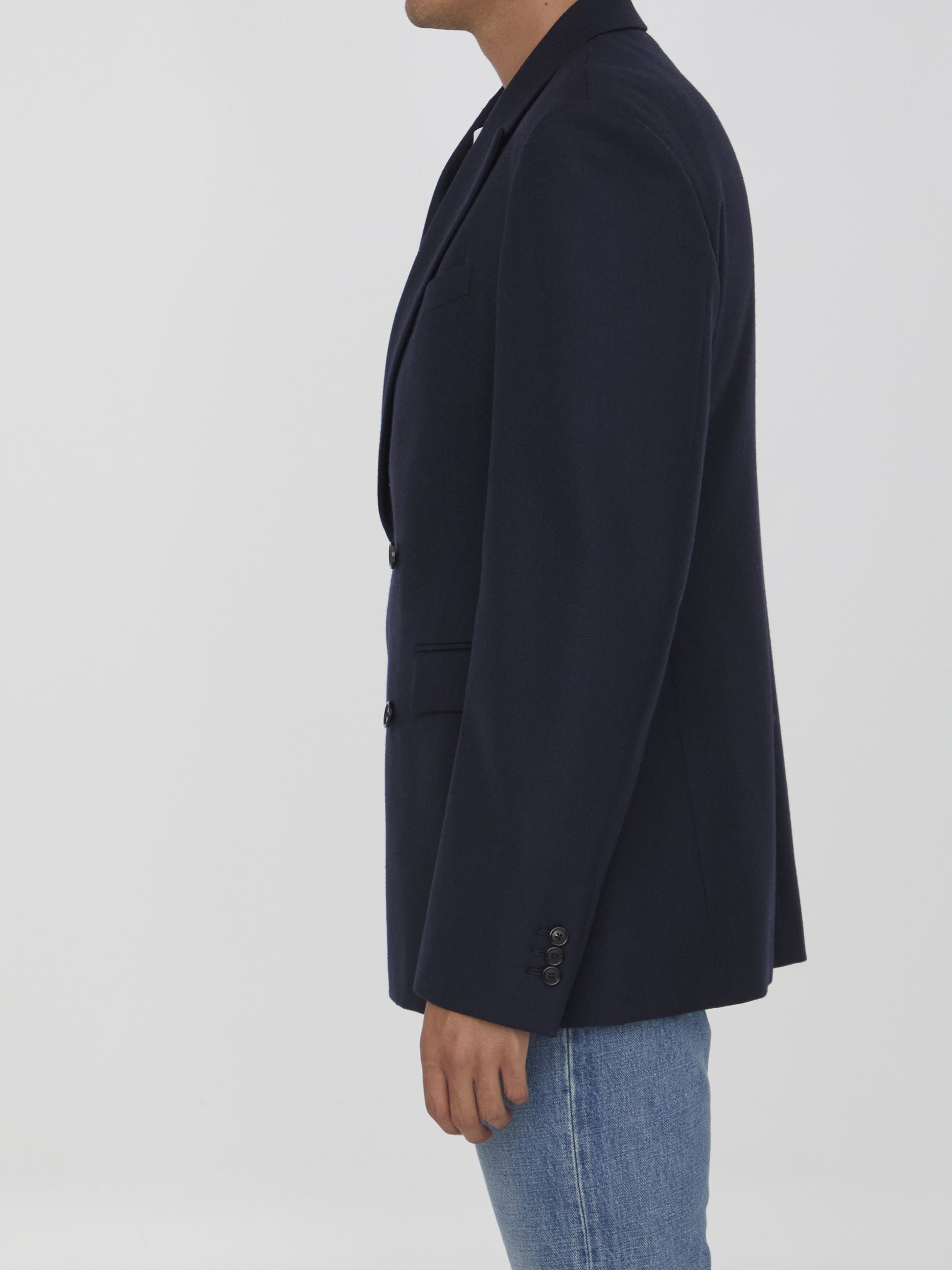 Wool double-breasted jacket