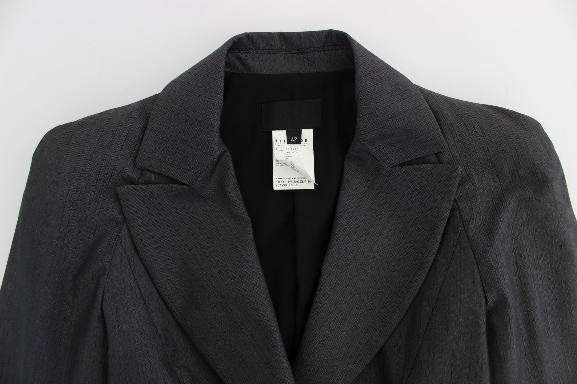 Exte Gray One Button Two Piece Suit