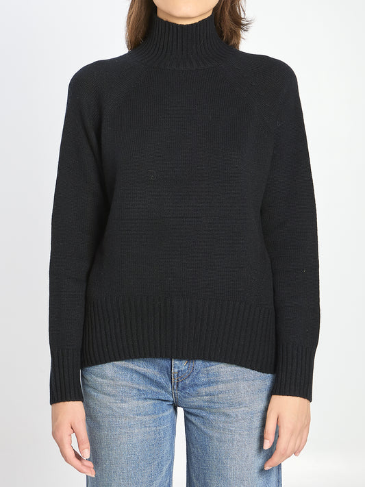Turtleneck in wool and cashmere