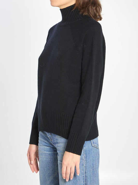 Turtleneck in wool and cashmere