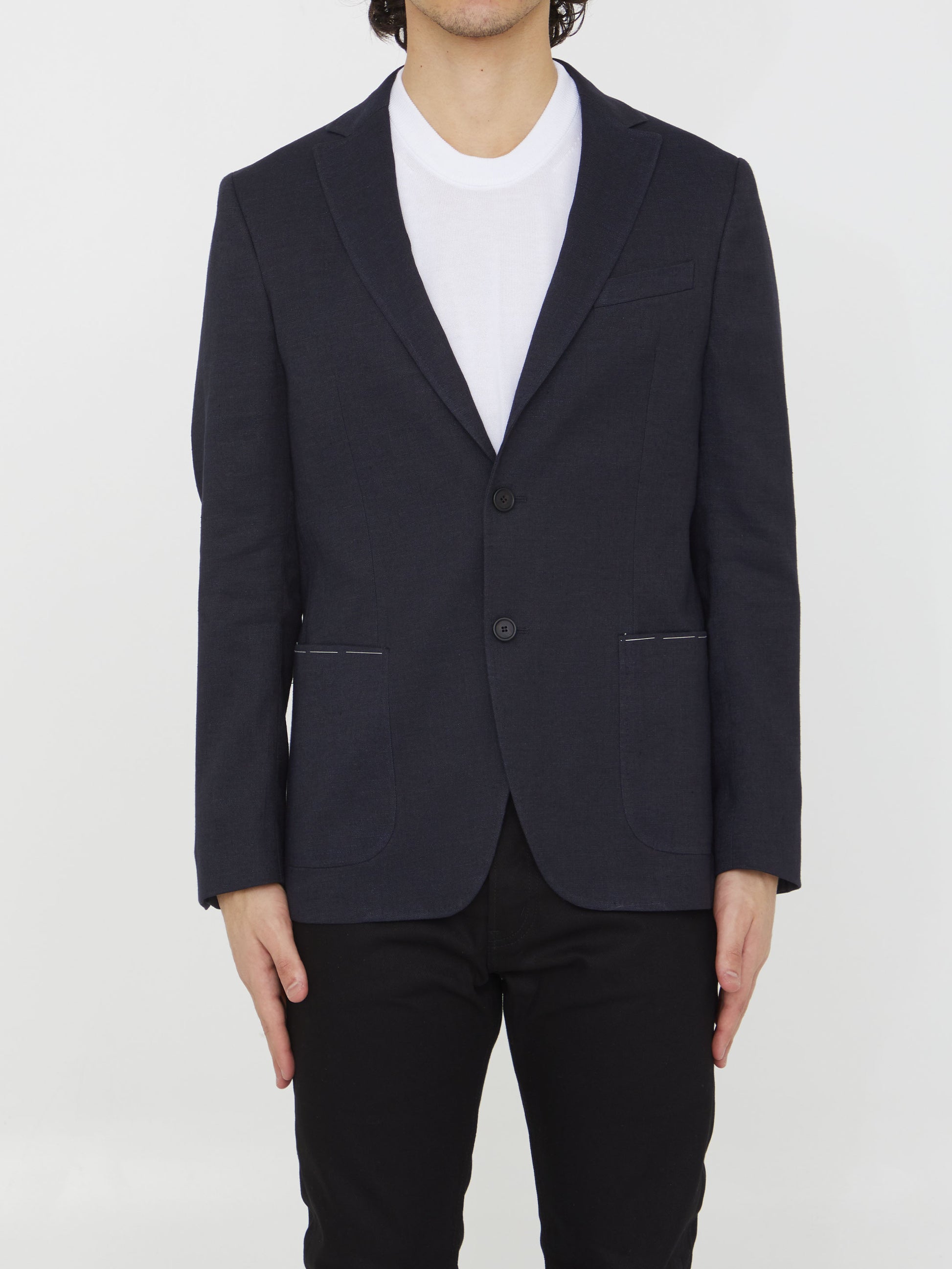 Linen and viscose jacket