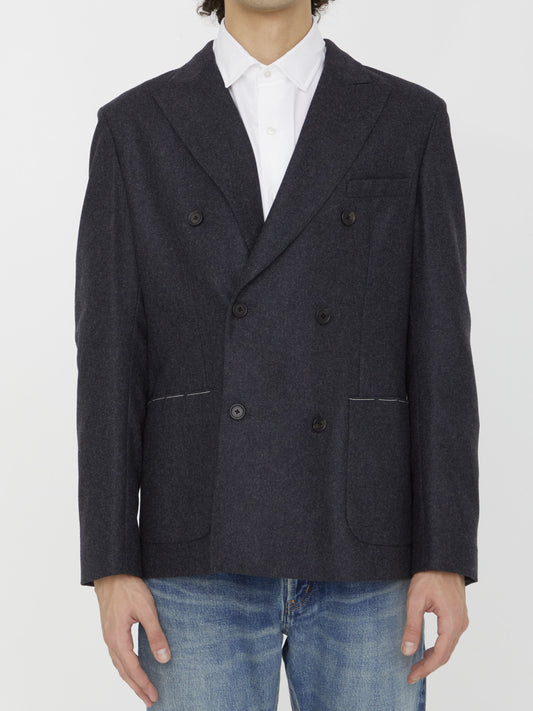 Anthracite flannel jacket