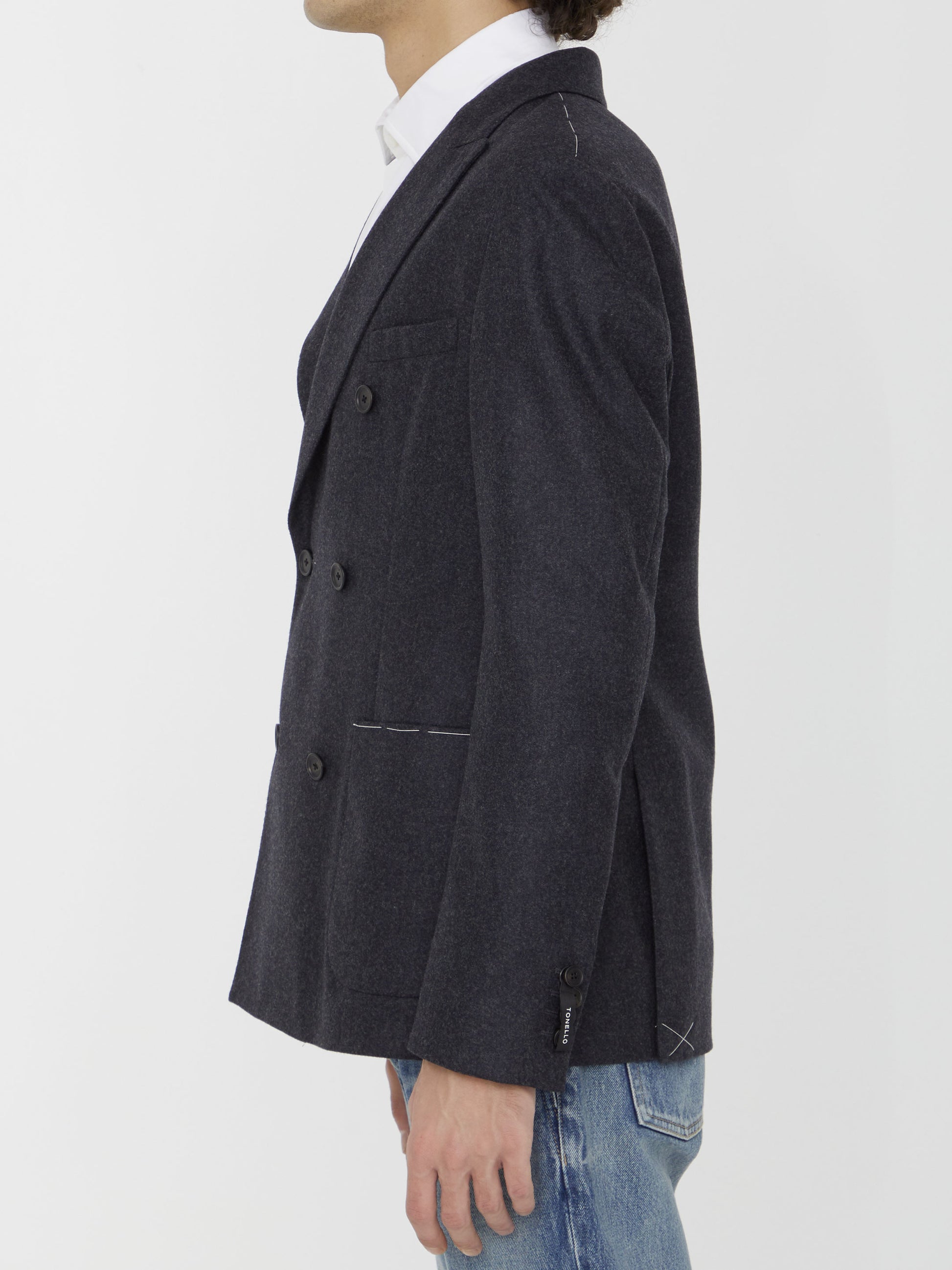 Anthracite flannel jacket