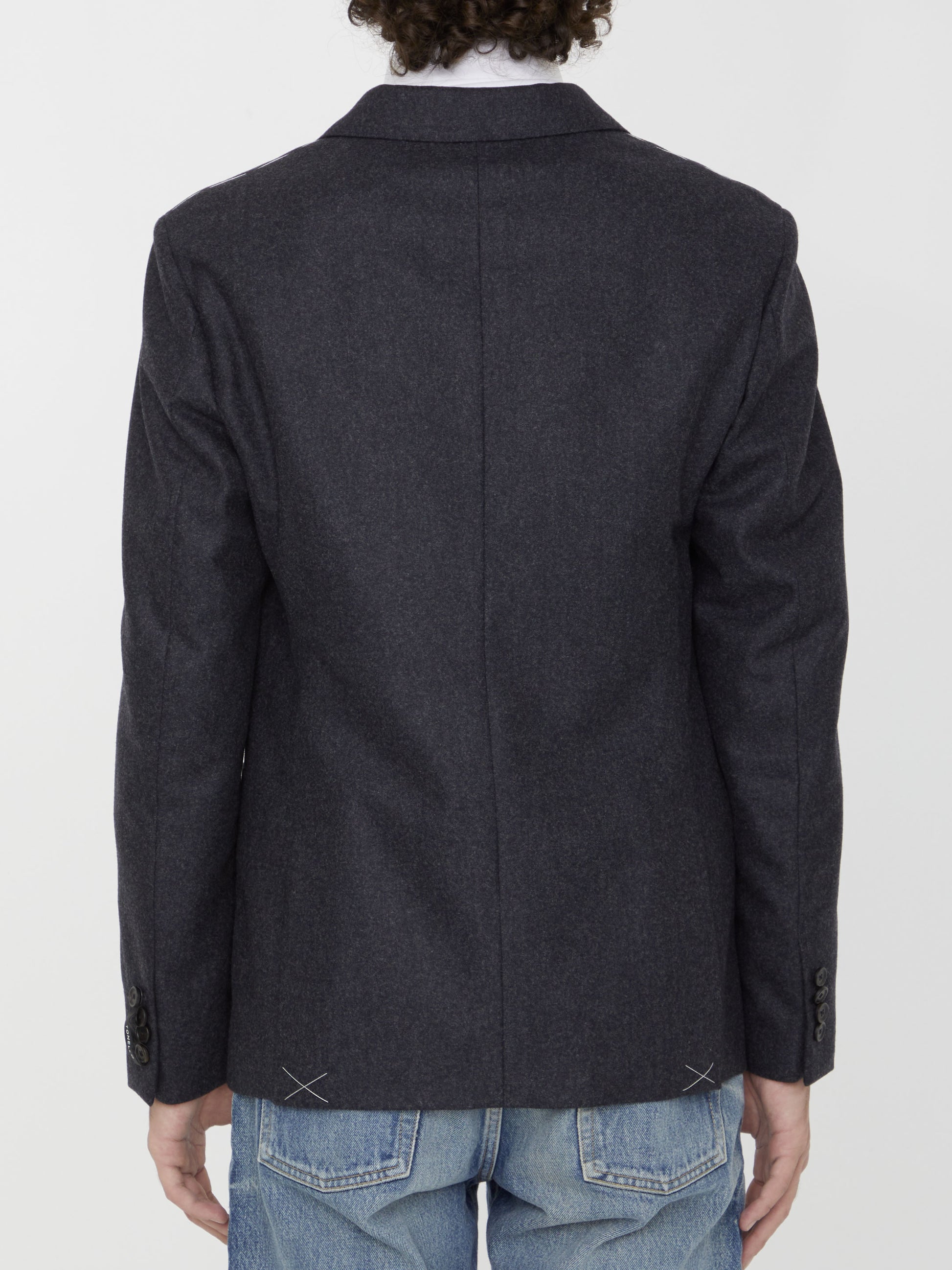 Anthracite flannel jacket