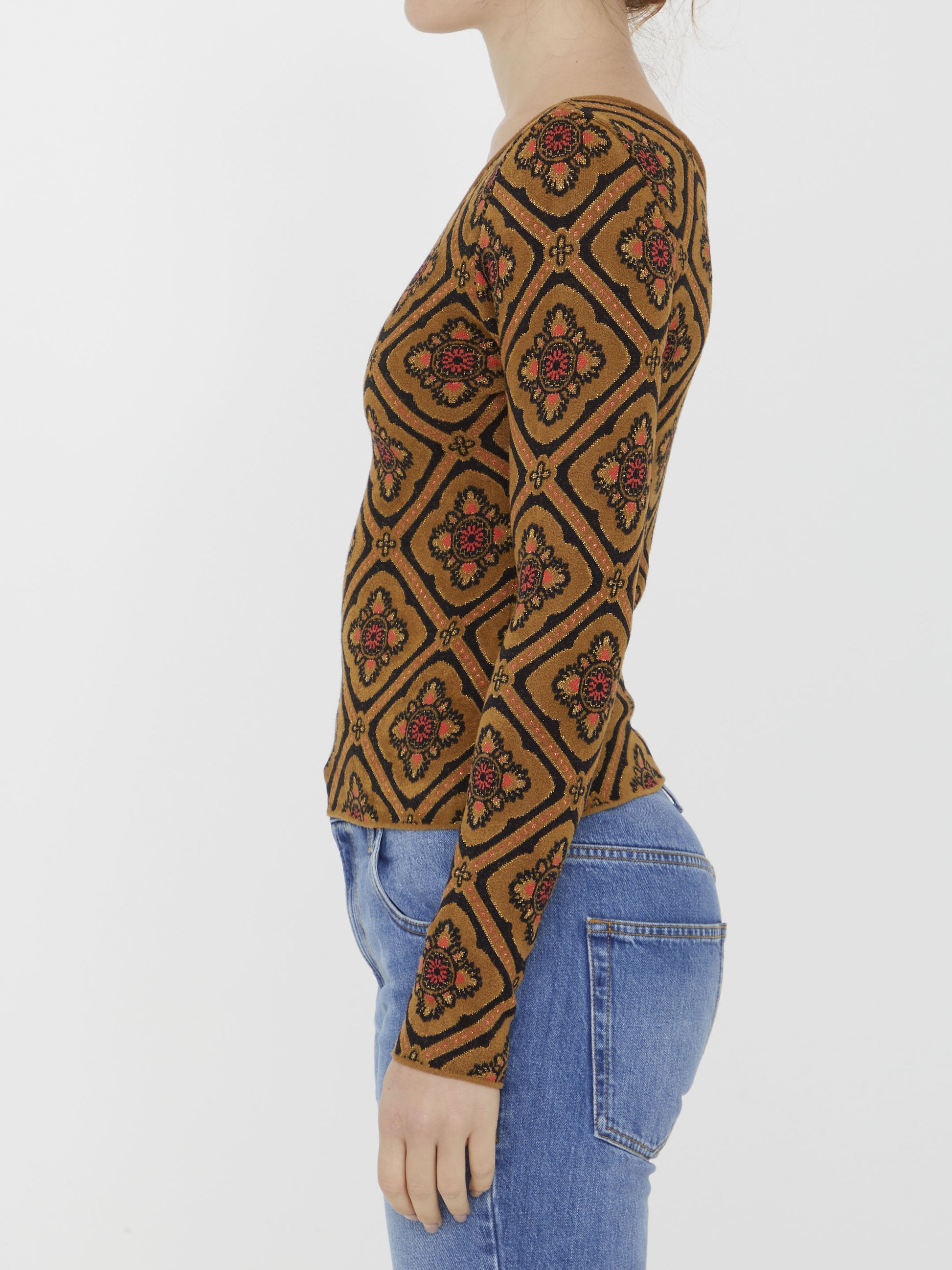Jacquard fabric jumper