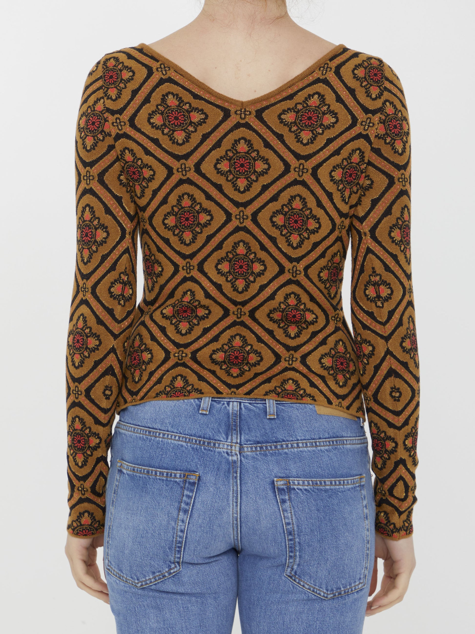 Jacquard fabric jumper