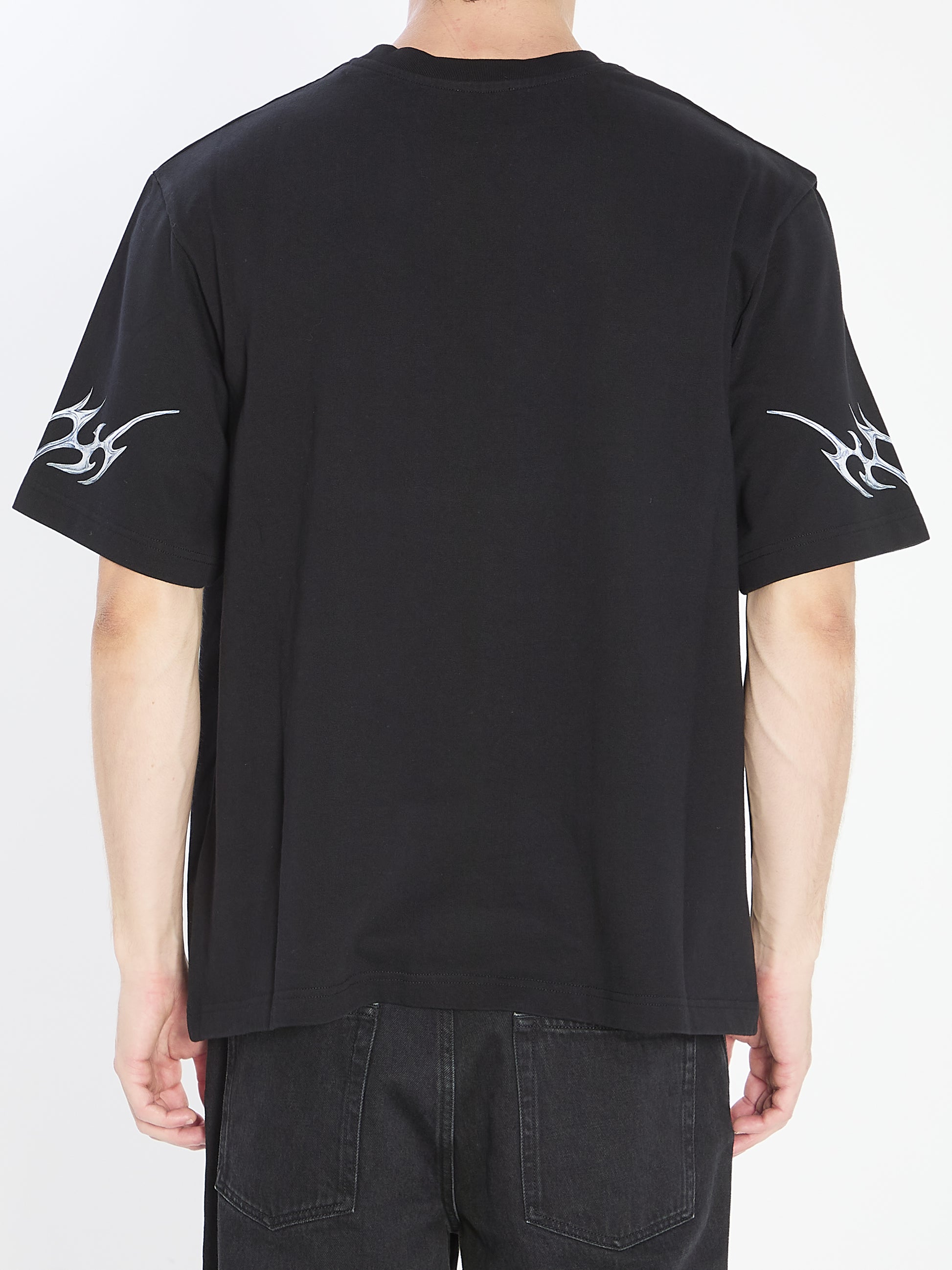 Blades print T-shirt casual shortsleeves