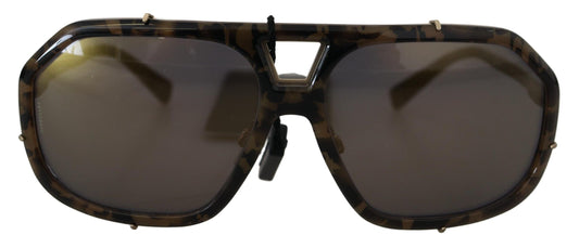 Dolce & Gabbana Chic Aviator Mirrored Brown Sunglasses