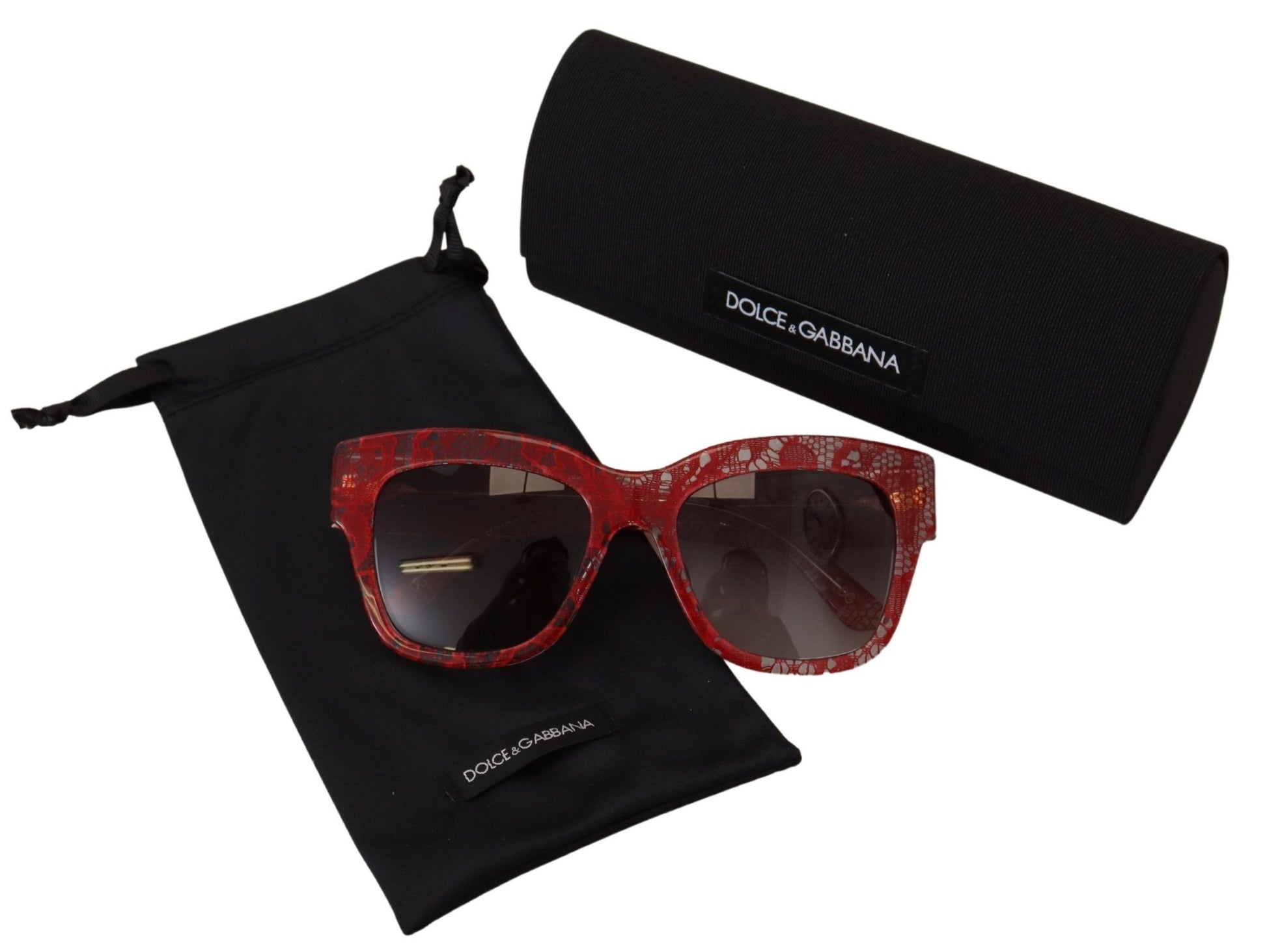Dolce & Gabbana Sicilian Lace Accented Designer Sunglasses - Qutton