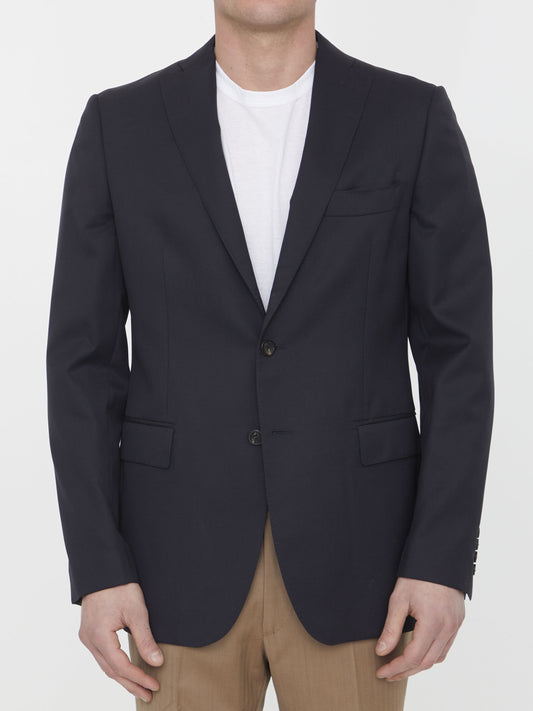 Single-breasted wool jacket