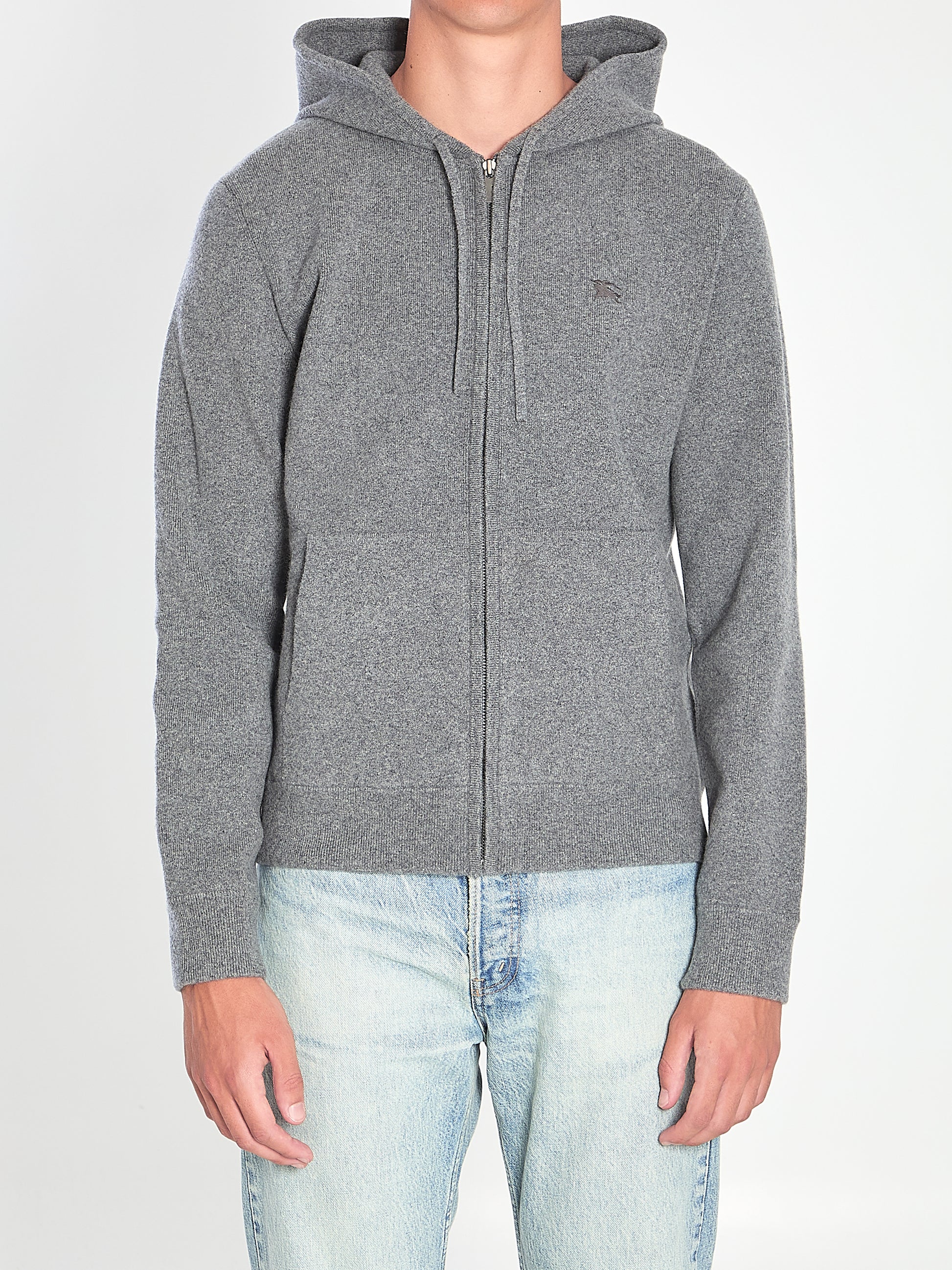 Cashmere-blend hoodie sweatshirt
