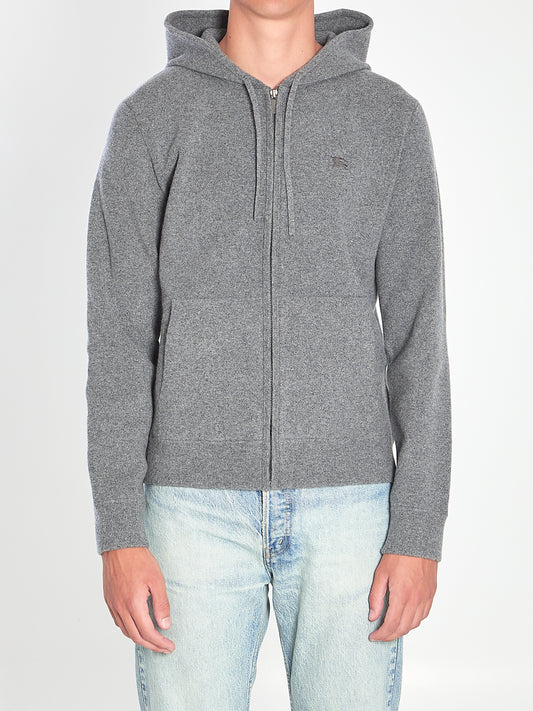 Cashmere-blend hoodie sweatshirt