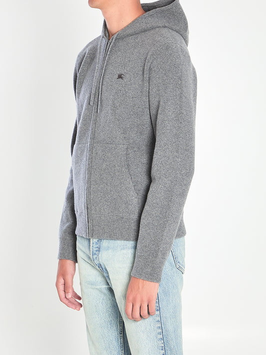 Cashmere-blend hoodie sweatshirt